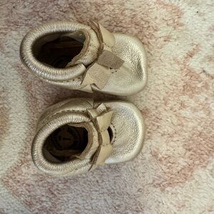 Freshly Picked Shimmering Gold Baby Moccasins